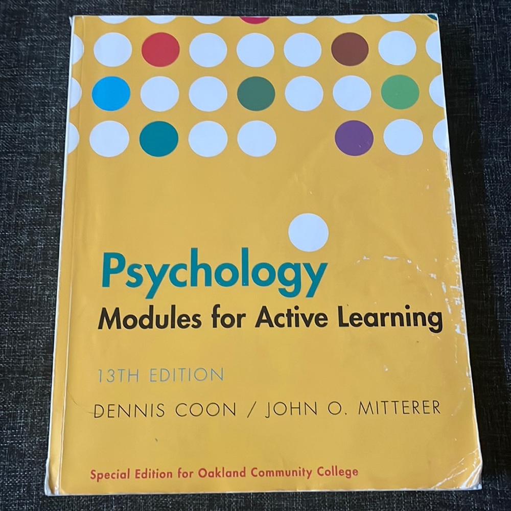 Psychology Modules for Active Learning 13th Edition Textbook